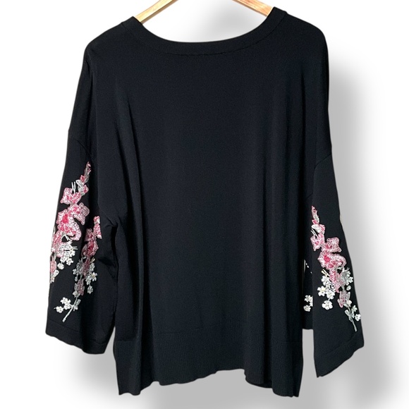 INTERNATIONAL CONCEPTS Rayon Blend Knit 3/4 Wide Sleeve Scoop Neck Sweater Sz XL - Picture 5 of 12